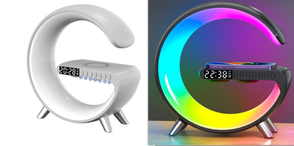 G-Shape RGB Lamp with Bluetooth Speaker & Wireless Charger