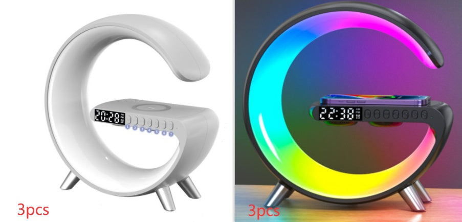 G-Shape RGB Lamp with Bluetooth Speaker & Wireless Charger
