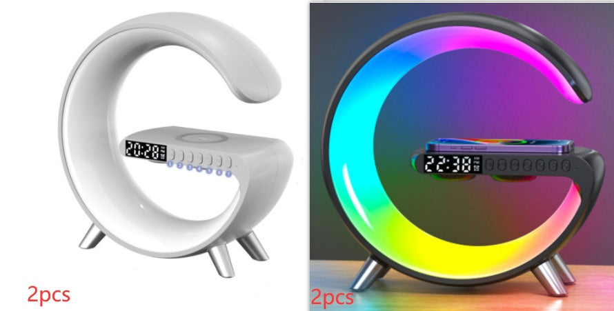 G-Shape RGB Lamp with Bluetooth Speaker & Wireless Charger